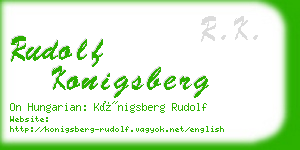 rudolf konigsberg business card
